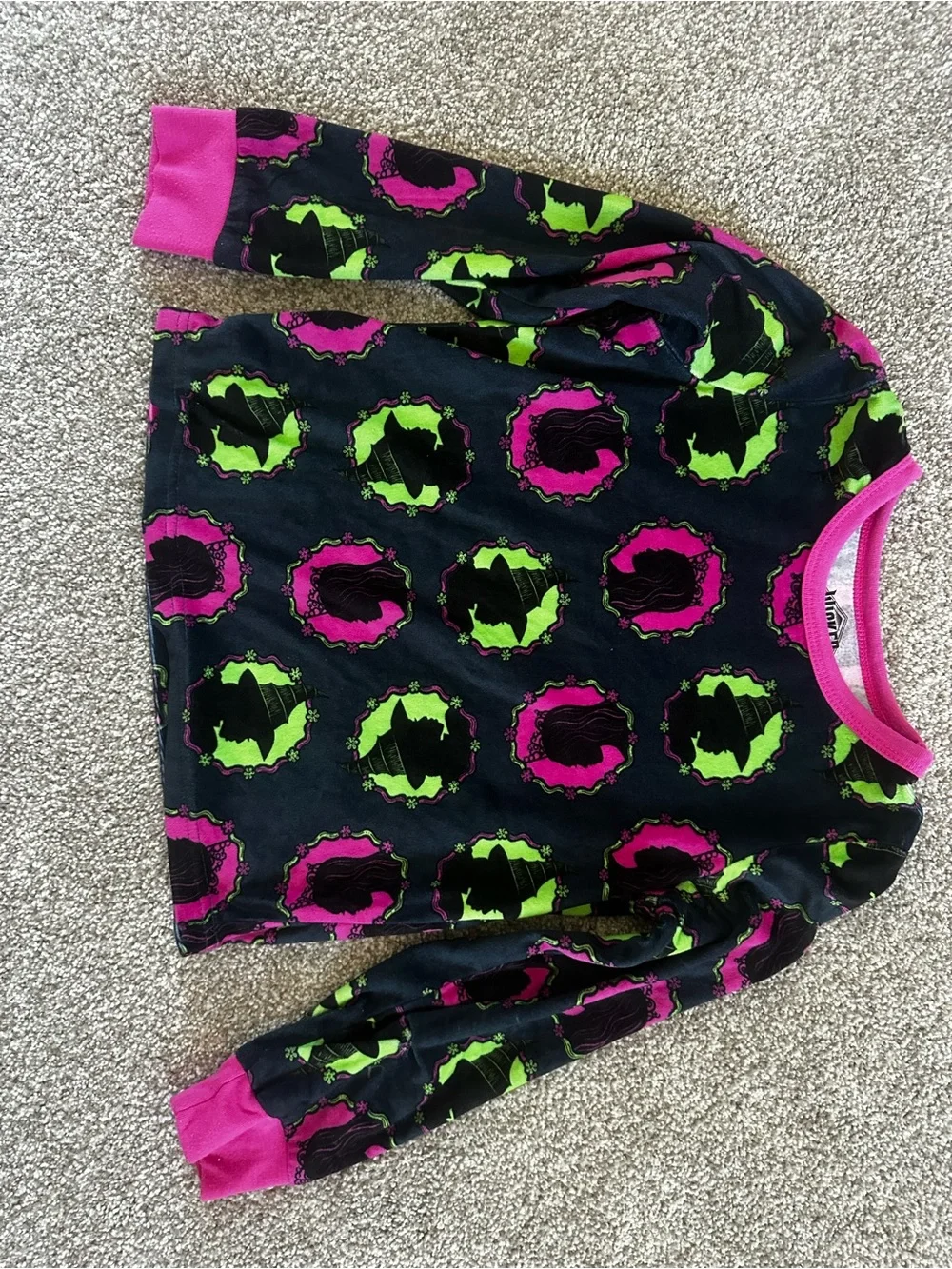 Wicked Girls 2-Piece Pajama Set – Size 8 – Elphaba & Glinda Silhouette Print